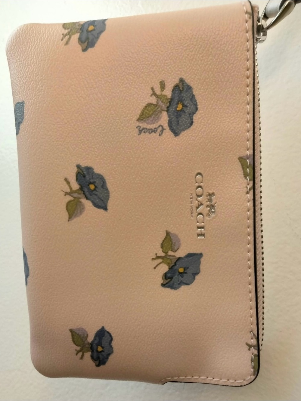Coach Blush Pink Floral Wristlet
